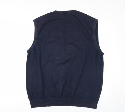Maine New England Men's Blue Cotton Vest 2XL