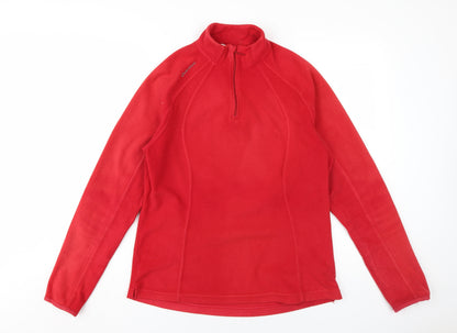 Decathlon Creation Unisex Red 1/4 Zip Sweatshirt XL