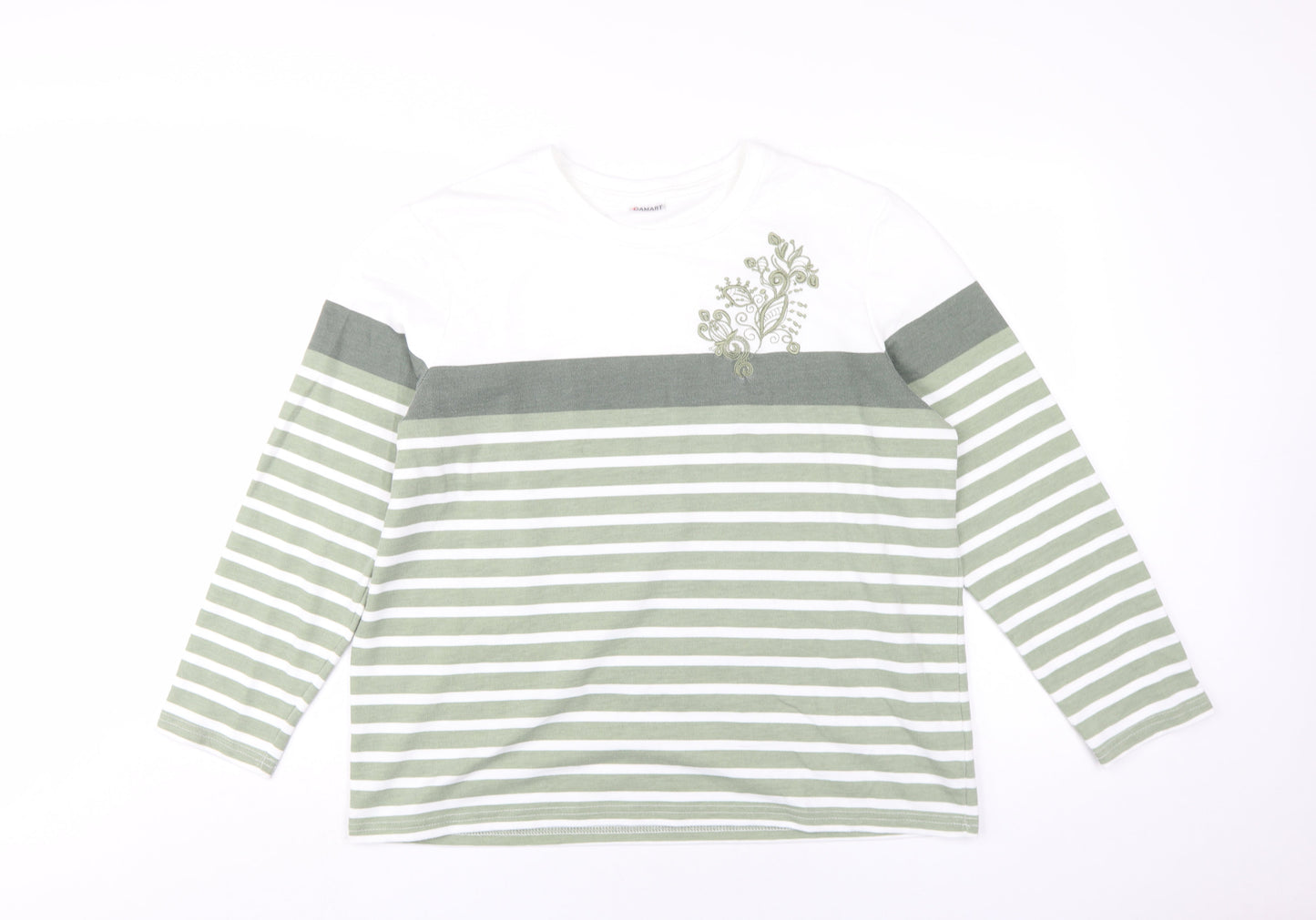 Womens UK Size L Damart Multicoloured Basic T-Shirt