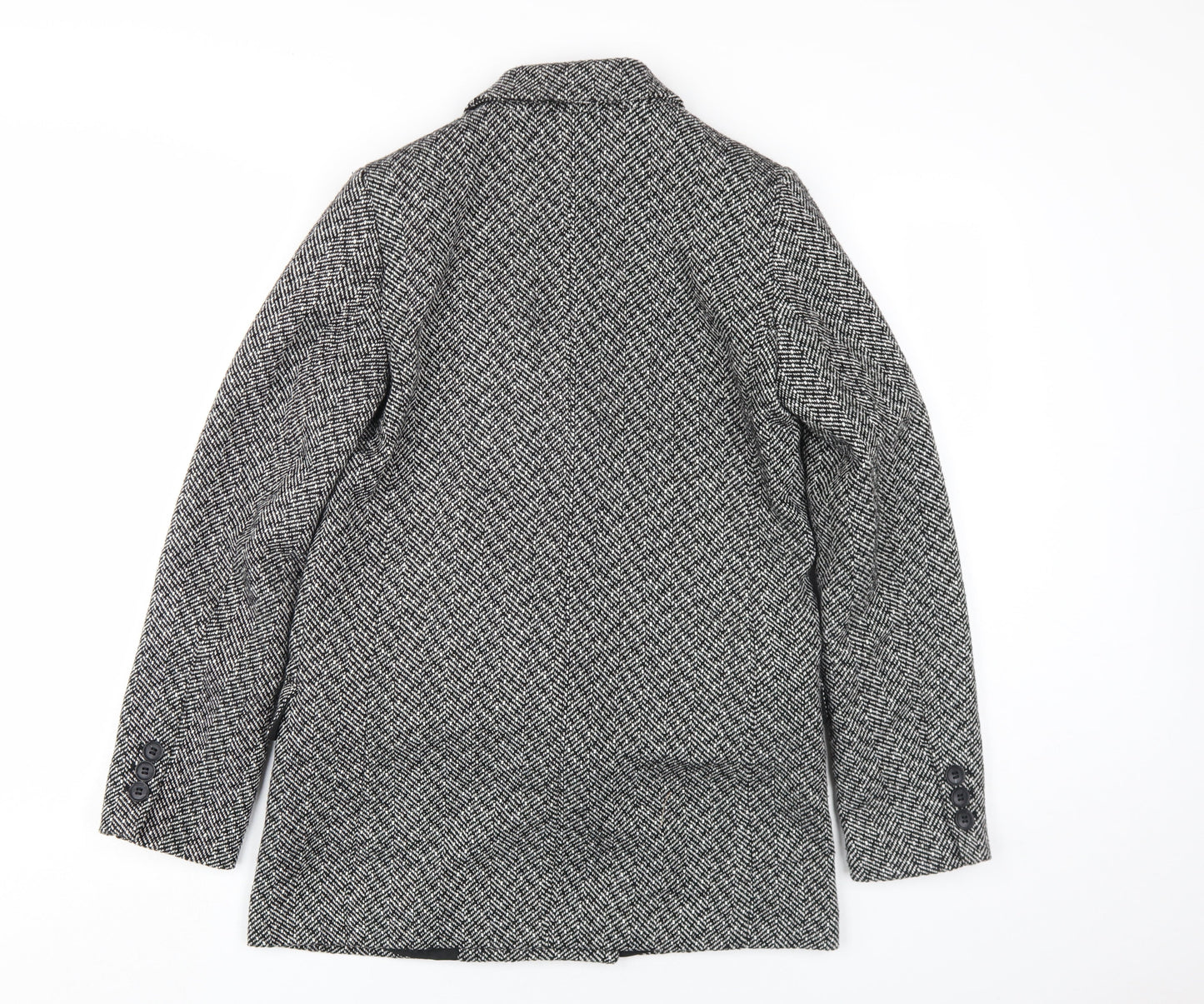 H&M Women's Black Blazer Size 8 Double-Breasted