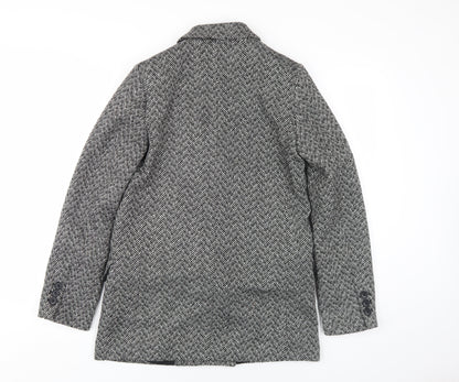 H&M Women's Black Blazer Size 8 Double-Breasted