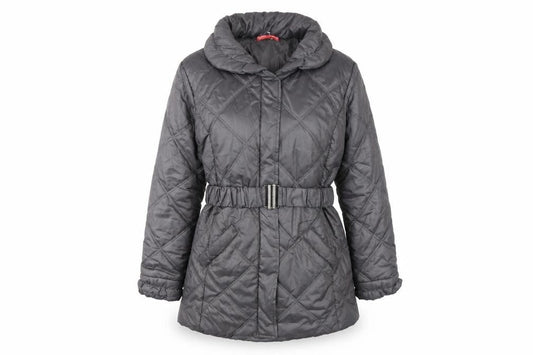 Womens UK Size 16 La Maison du Jersey Grey Quilted Coat