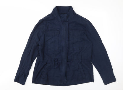 Womens UK Size 12 Marks and Spencer Blue Military Jacket