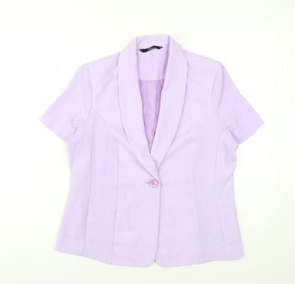 BM Collection Women's Purple Blazer Size 14 Regular