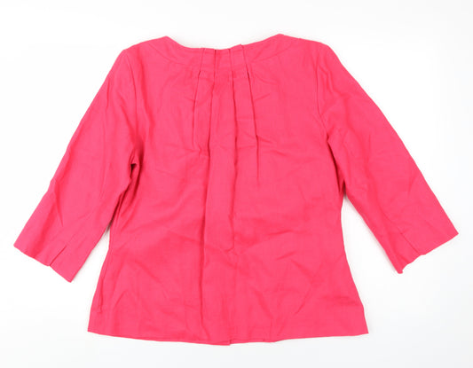 Per Una Women's Pink Linen Jacket Size 16