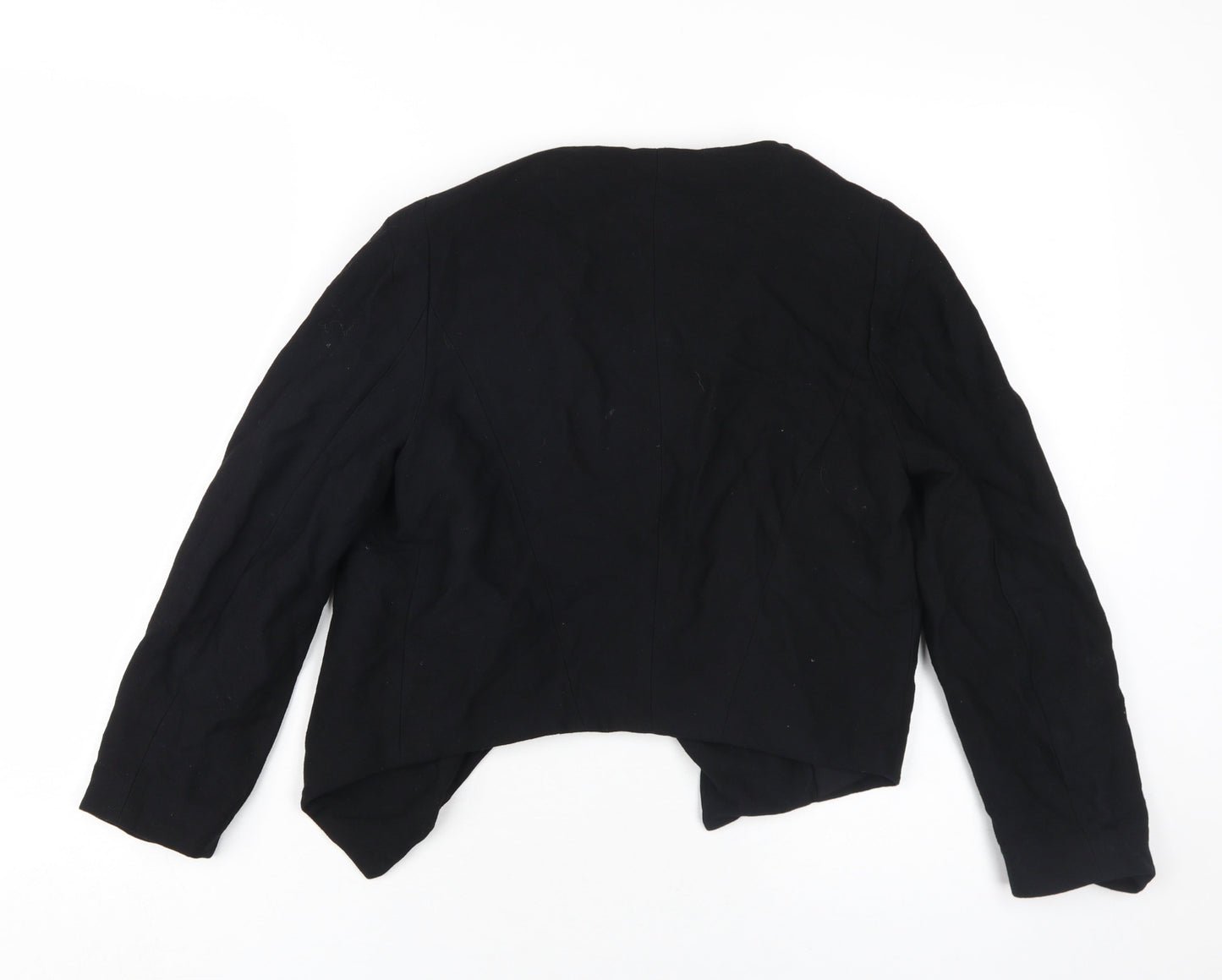 Womens UK Size 8 Topshop Black Biker Coat