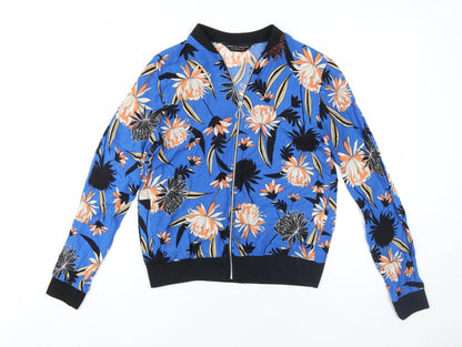 Womens UK Size 12 Dorothy Perkins Blue Jersey Blouse