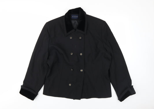 Alexon Women's Black Short Pea Coat, Size 18