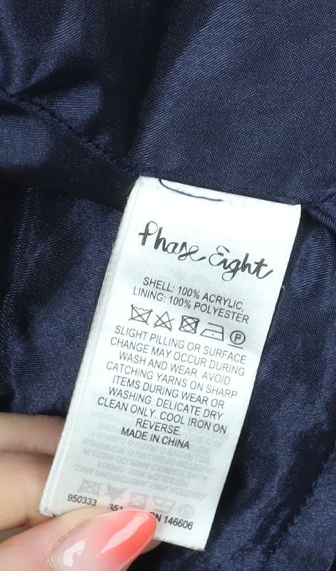 Womens UK Size 12 Phase Eight Black Overcoat