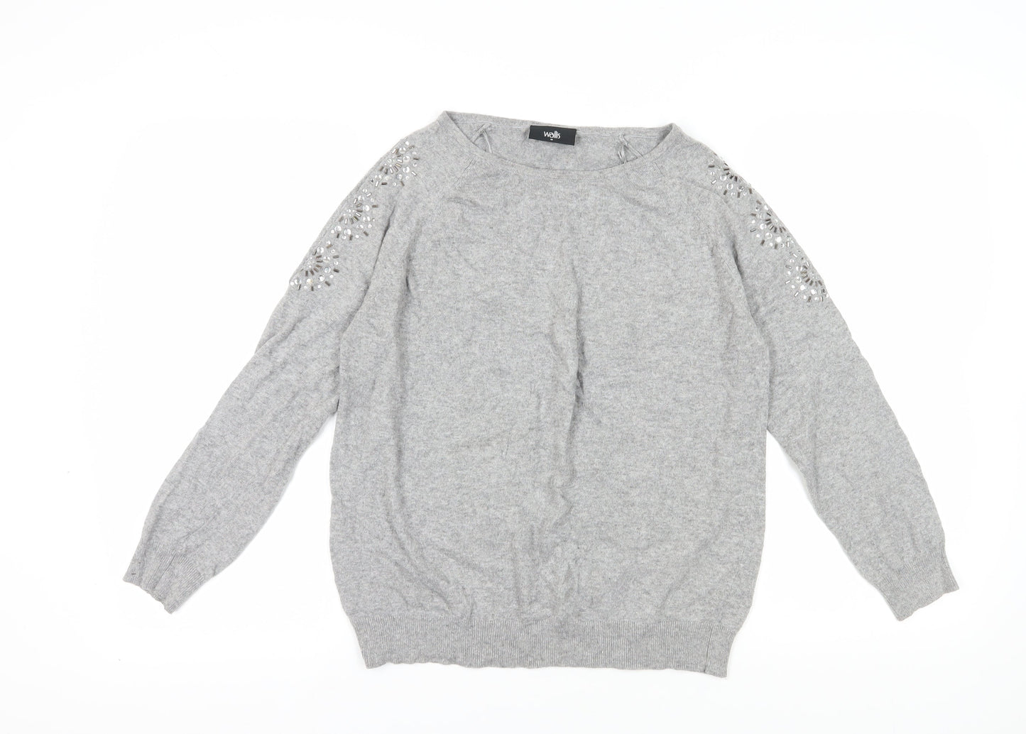 Womens UK Size 12 Wallis Grey Pullover Jumper
