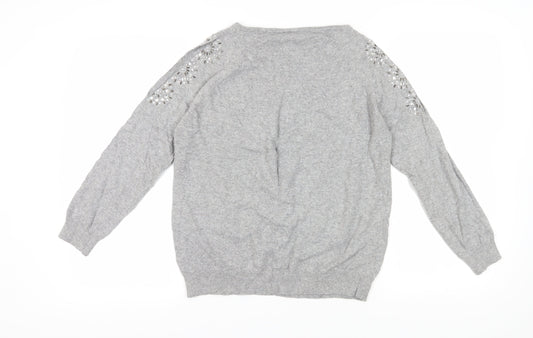 Womens UK Size 12 Wallis Grey Pullover Jumper
