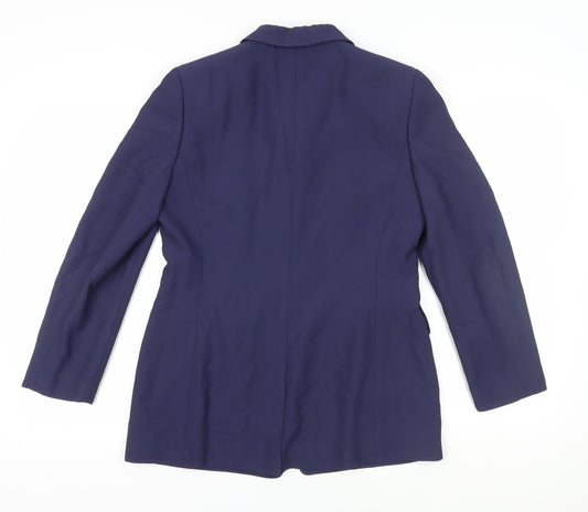 Jaeger Women's Blue Blazer UK 12 Formal Business