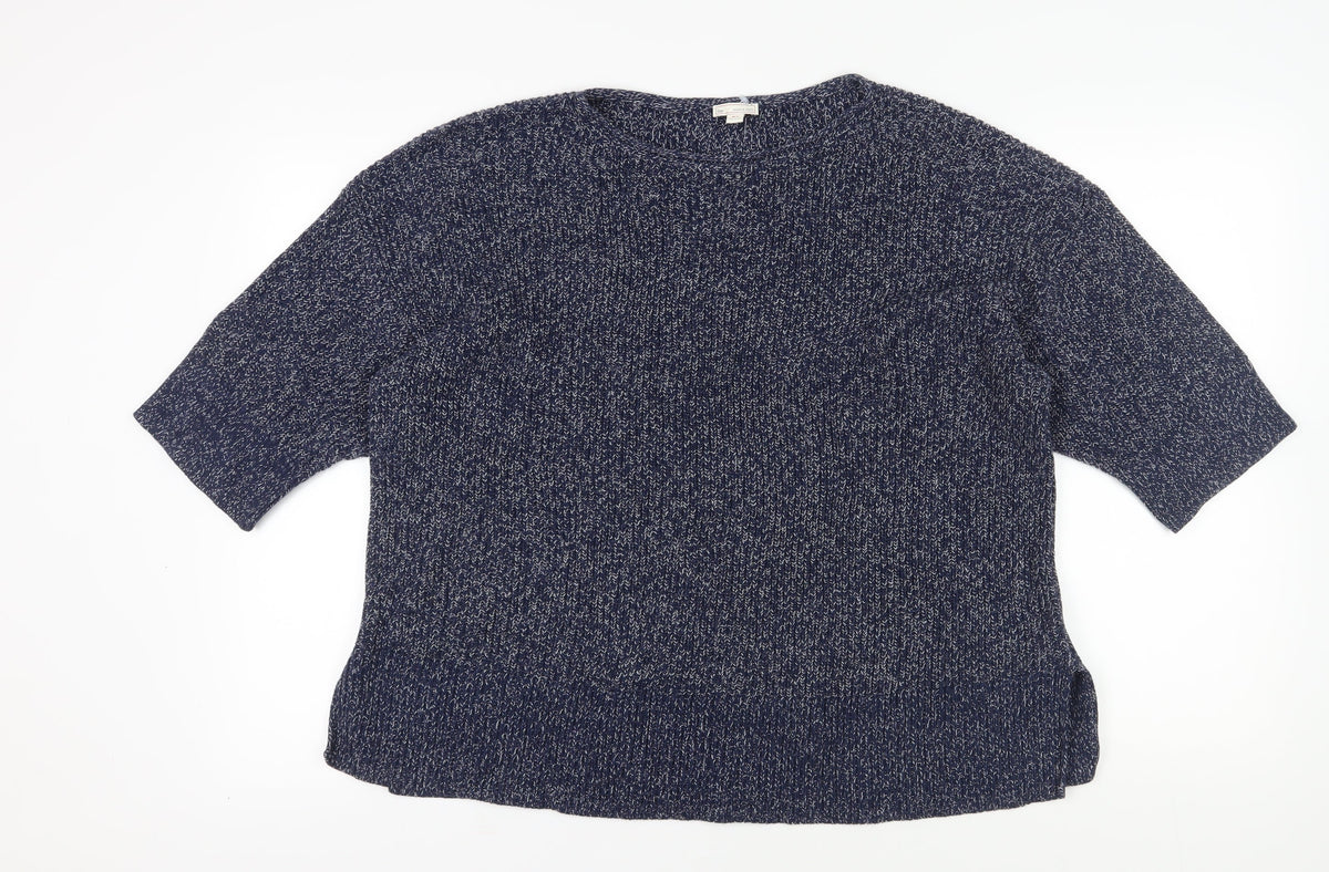 Gap Women's Blue Chunky-Knit Pullover Jumper M
