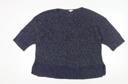Gap Women's Blue Chunky-Knit Pullover Jumper M