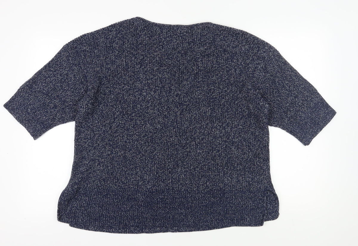 Gap Women's Blue Chunky-Knit Pullover Jumper M