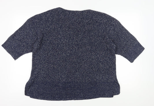 Gap Women's Blue Chunky-Knit Pullover Jumper M