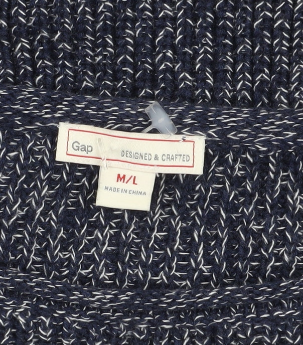 Gap Women's Blue Chunky-Knit Pullover Jumper M