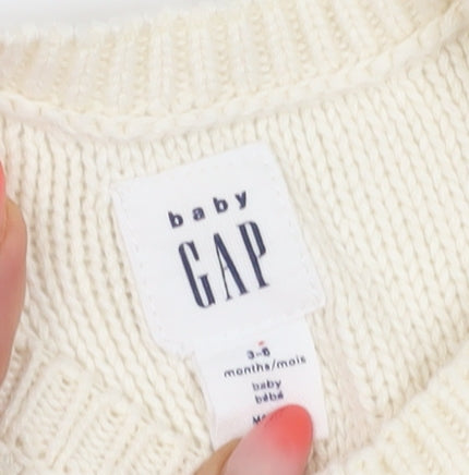 Baby GAP Ivory Knit Pullover Jumper 3-6 Months Unisex