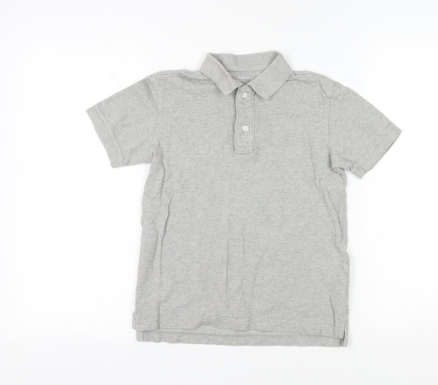 Gap Kids Boys Grey Polo Shirt L Cotton Casual