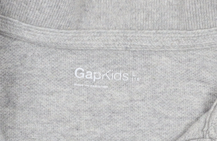 Gap Kids Boys Grey Polo Shirt L Cotton Casual