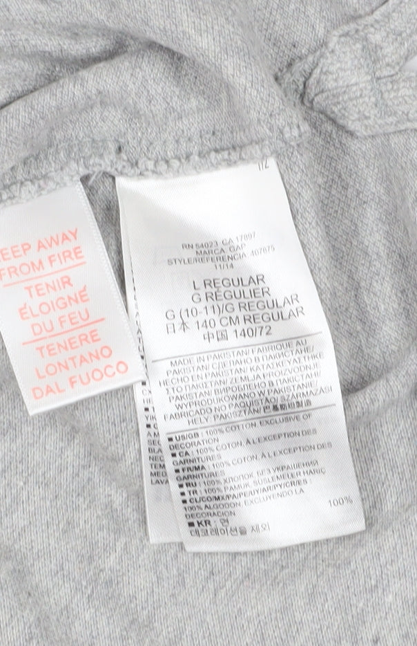 Gap Kids Boys Grey Polo Shirt L Cotton Casual