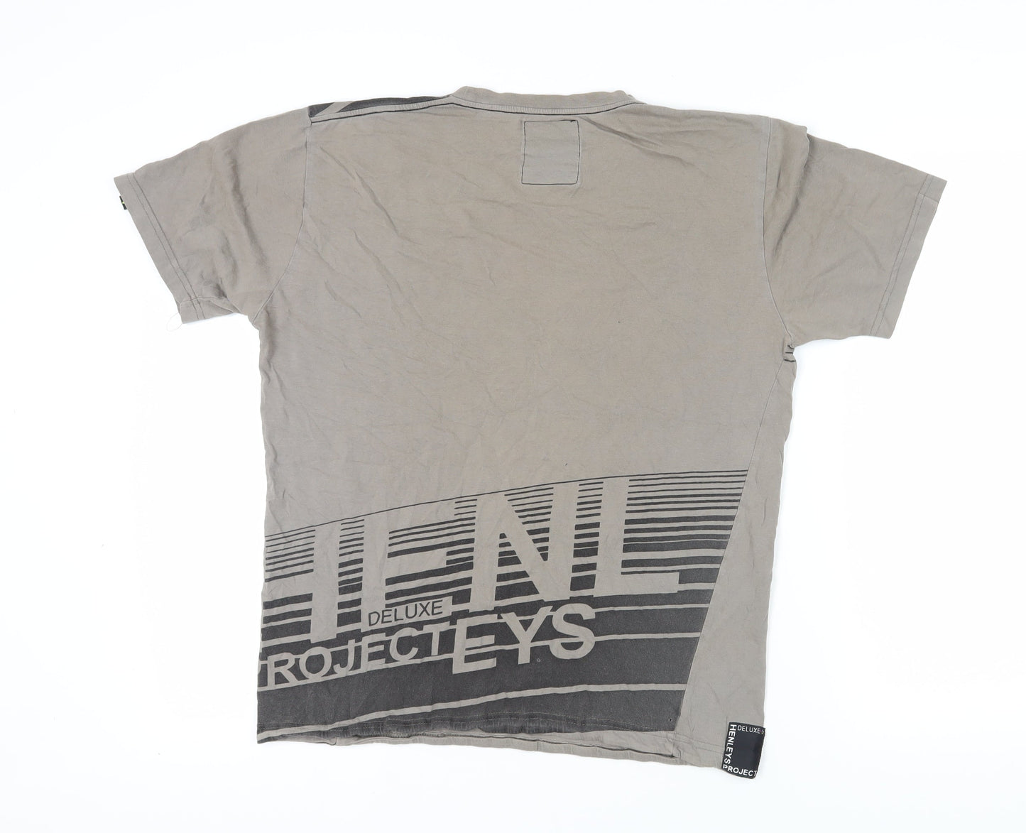 Mens UK Size L Henleys Beige  T-Shirt