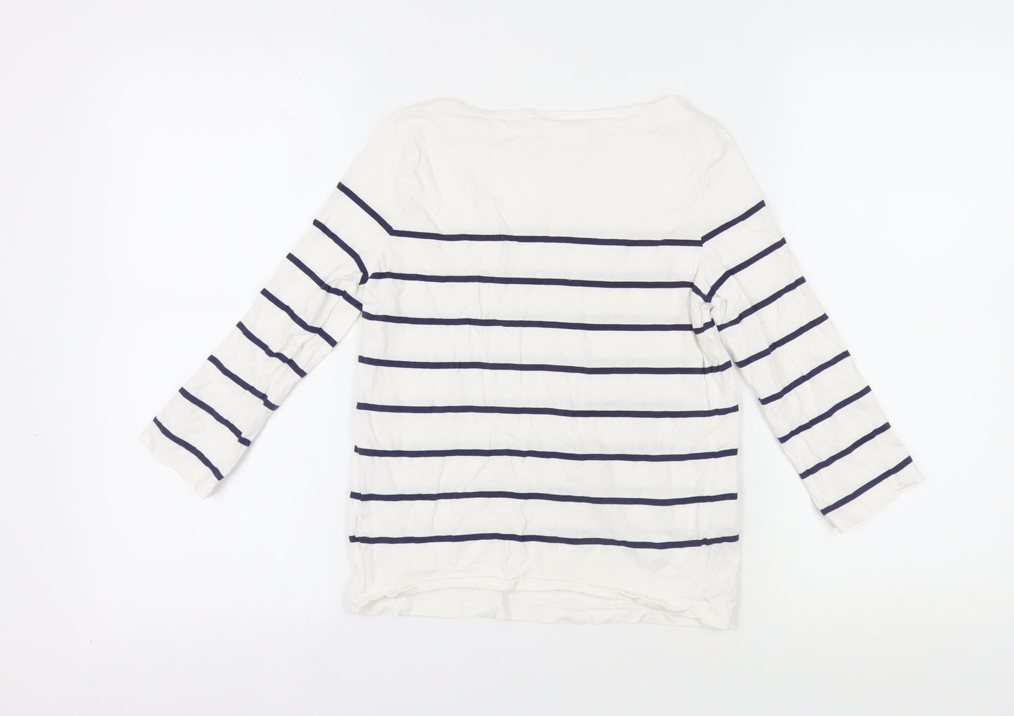 Womens UK Size S MNG White Basic T-Shirt