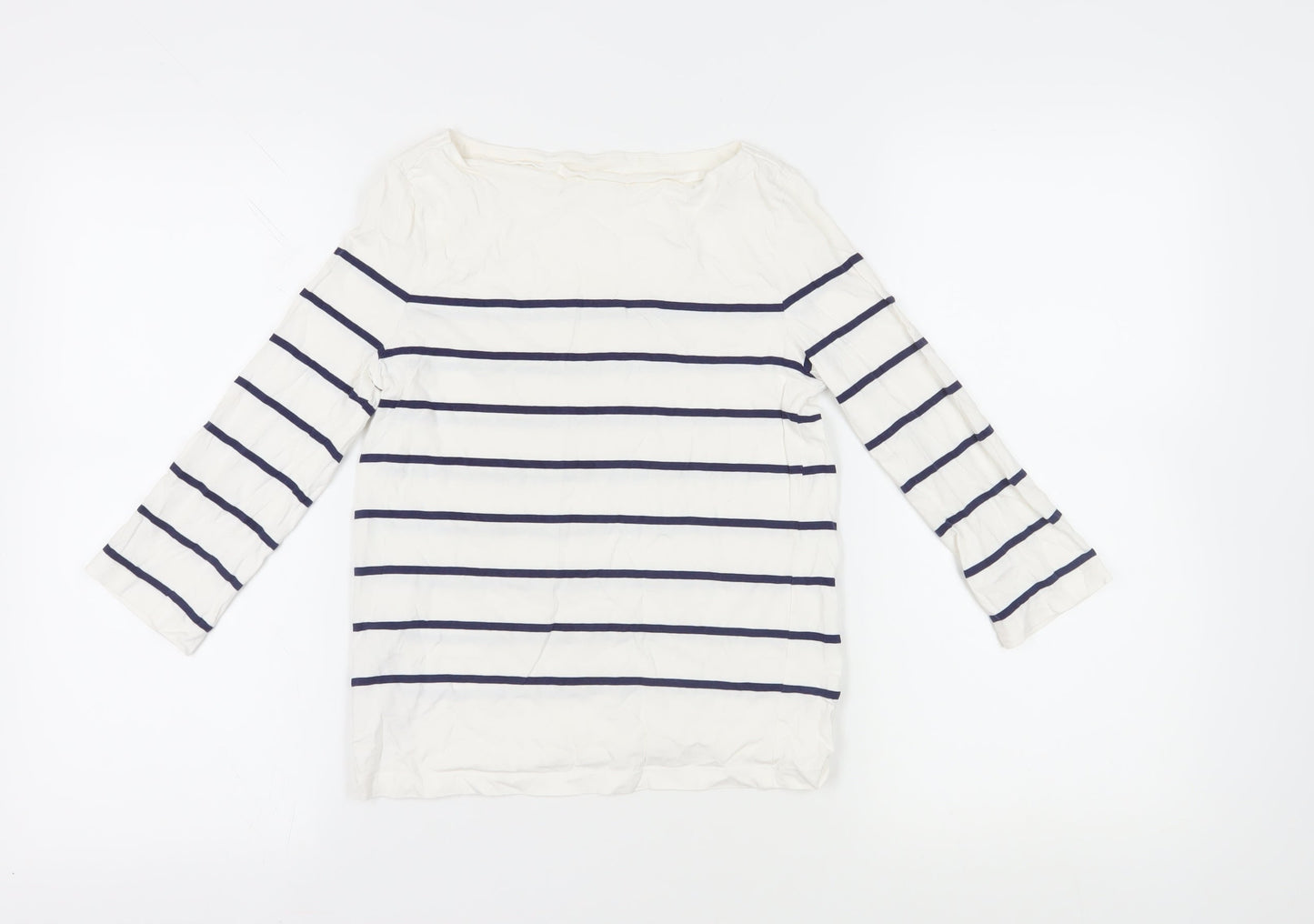 Womens UK Size S MNG White Basic T-Shirt