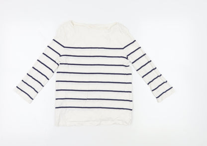 Womens UK Size S MNG White Basic T-Shirt