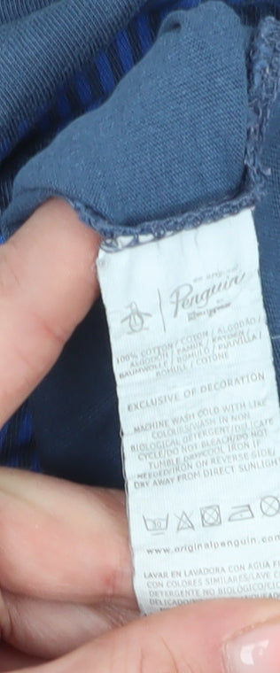 Original Penguin Blue Graphic Print Men's T-Shirt M