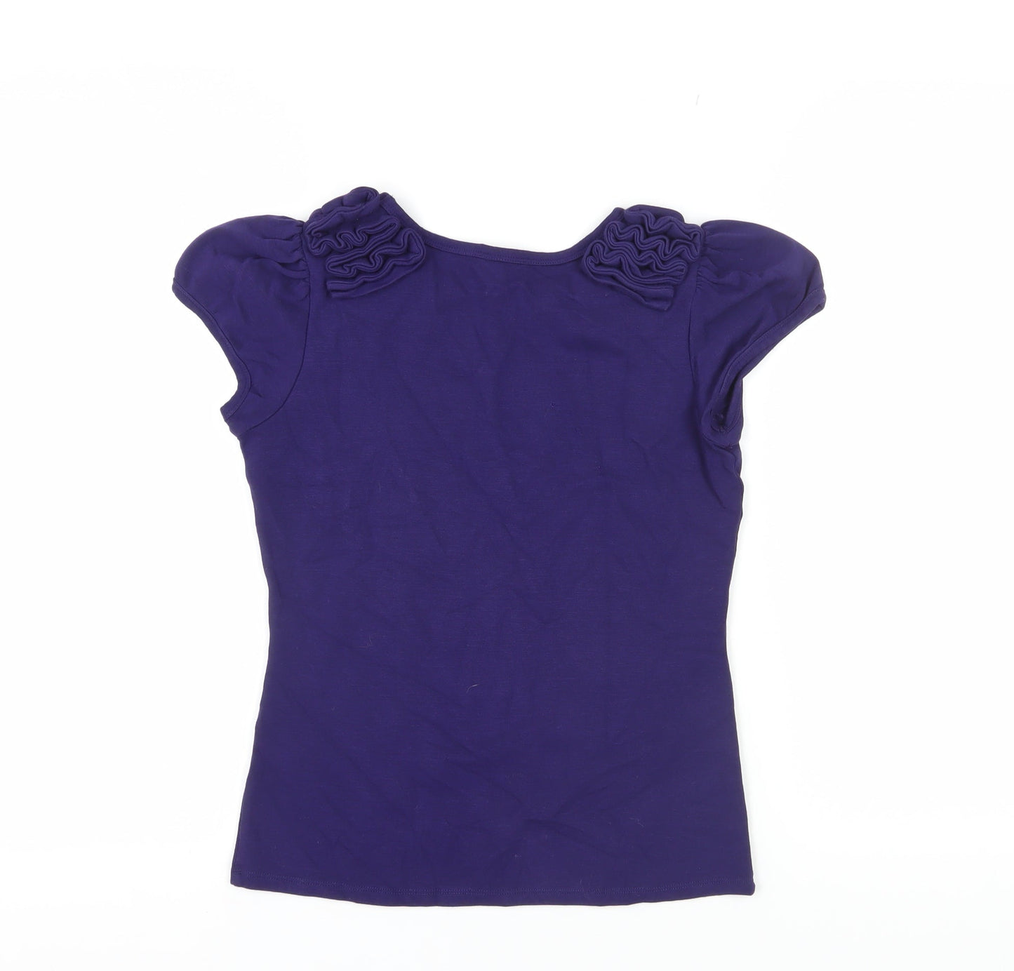 Womens UK Size XS Ted Baker Purple Basic T-Shirt
