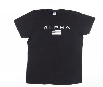 Russell Boys Black XL Logo T-Shirt