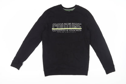 Mens UK Size M Couture Black Pullover Sweatshirt