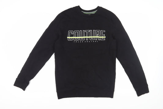 Mens UK Size M Couture Black Pullover Sweatshirt