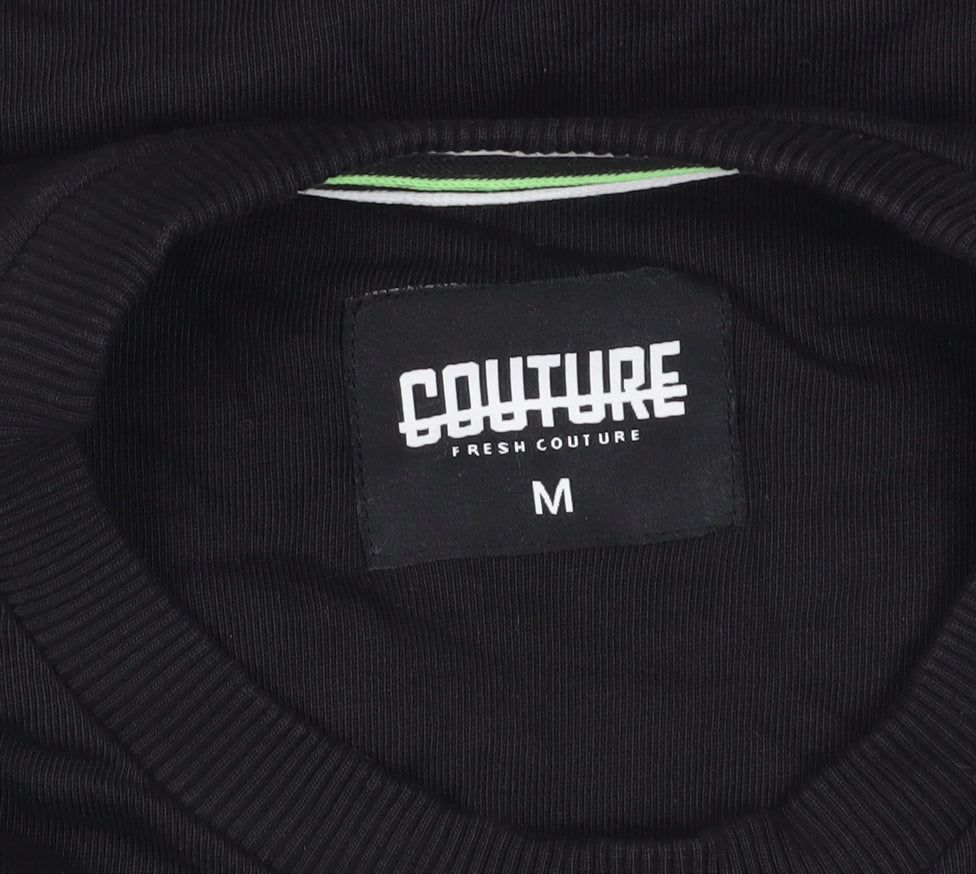 Mens UK Size M Couture Black Pullover Sweatshirt