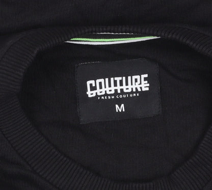 Mens UK Size M Couture Black Pullover Sweatshirt