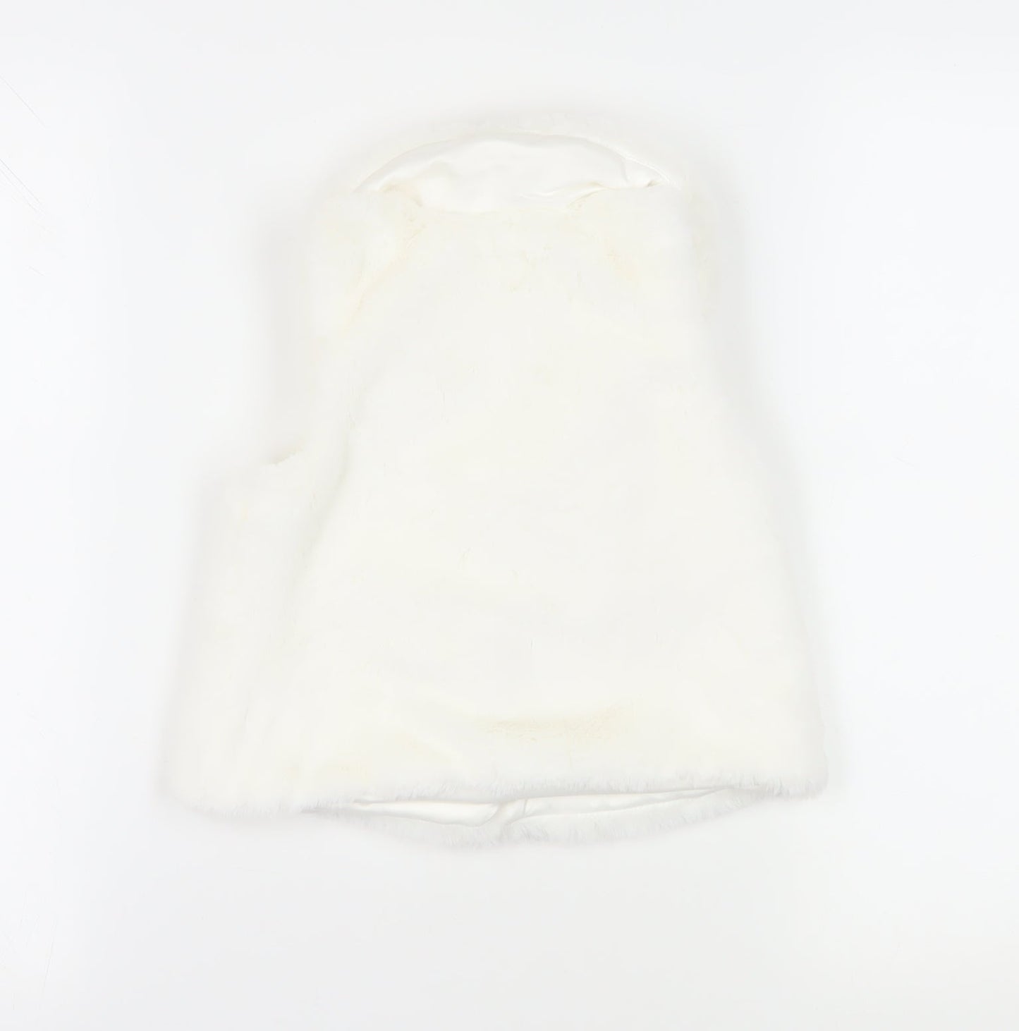 Isaac Mizrahi Girls Ivory Faux Fur Waistcoat, 4-5 Years