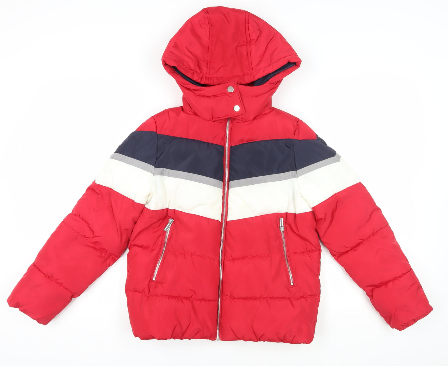 Womens UK Size 8 New Look Red Puffer Jacket
