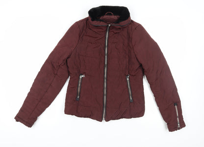 Womens UK Size S VERO MODA Brown Bomber Jacket