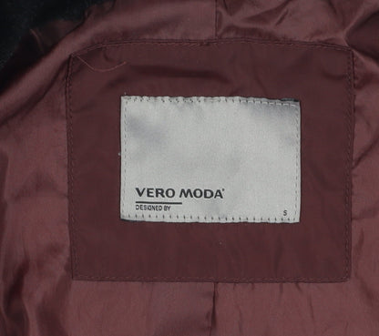 Womens UK Size S VERO MODA Brown Bomber Jacket