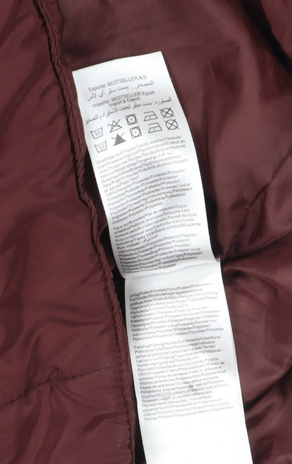 Womens UK Size S VERO MODA Brown Bomber Jacket