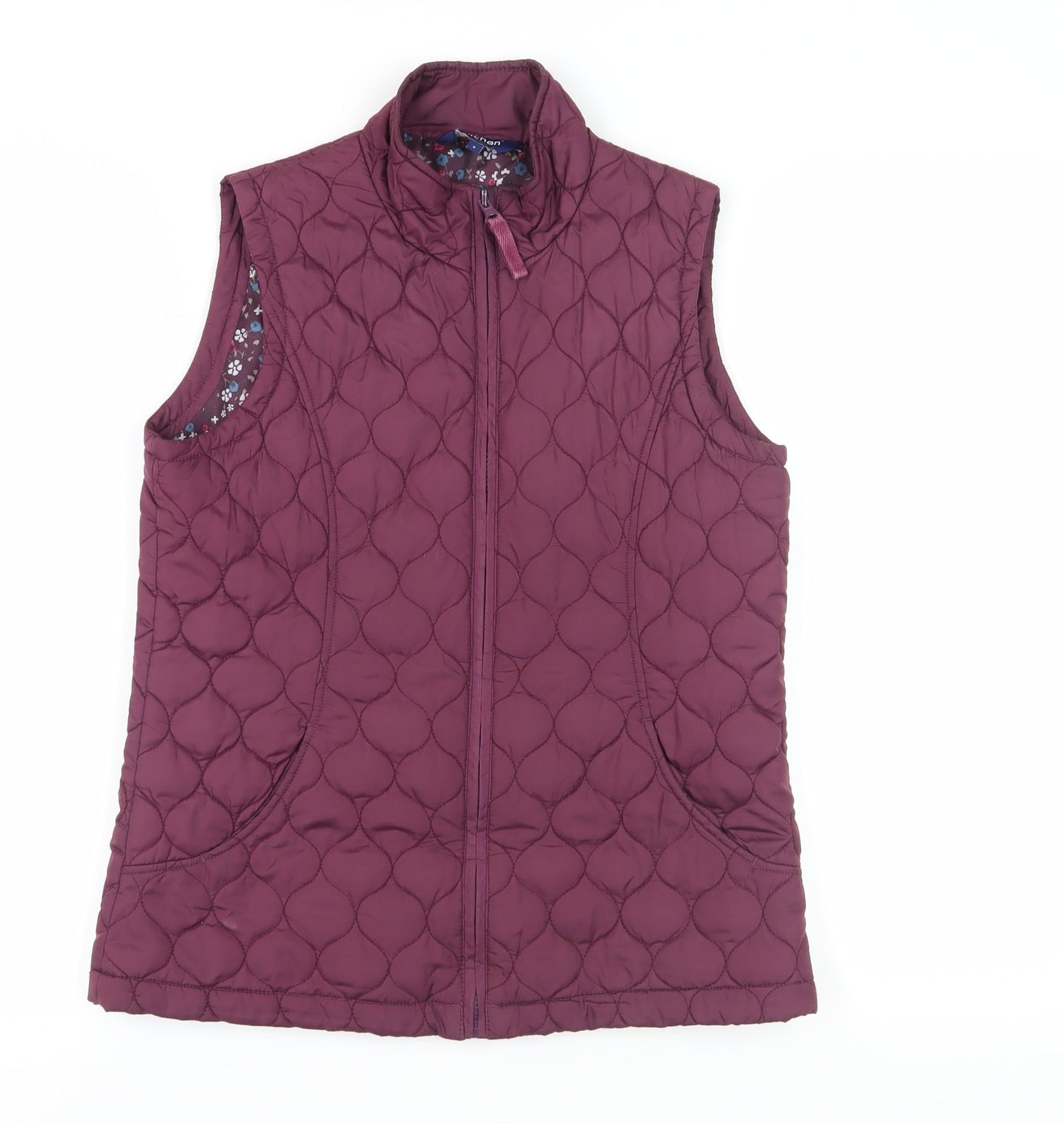Womens UK Size S Tulchan Purple Quilted Coat