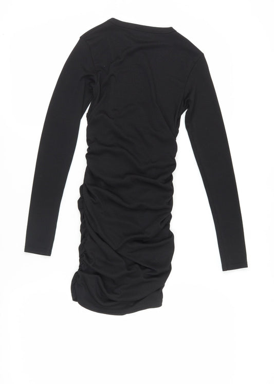 PrettyLittleThing Women's Black Bodycon Dress Size 8