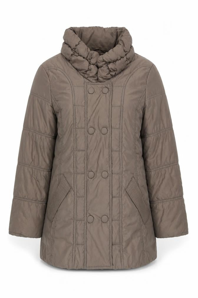 Womens UK Size 12 Betty Barclay Brown Quilted Coat