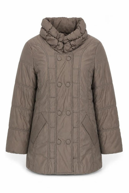 Womens UK Size 12 Betty Barclay Brown Quilted Coat