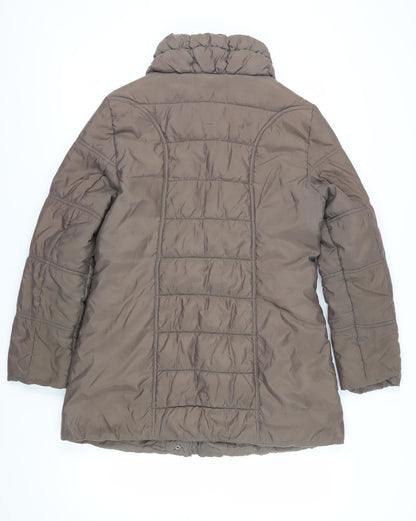 Womens UK Size 12 Betty Barclay Brown Quilted Coat