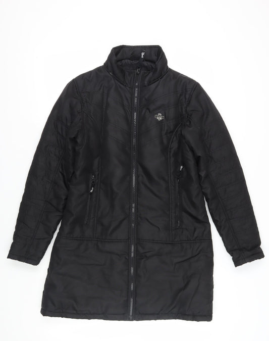 Womens UK Size 14 HOOCH Black Puffer Jacket