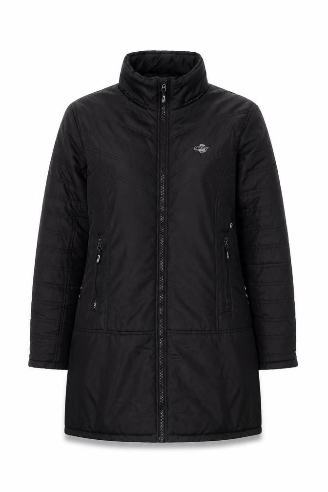 Womens UK Size 14 HOOCH Black Puffer Jacket