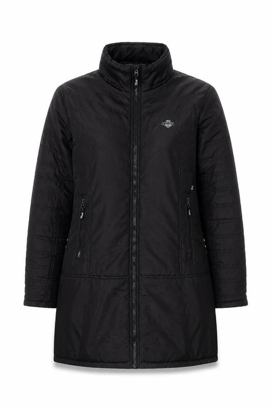 Womens UK Size 14 HOOCH Black Puffer Jacket