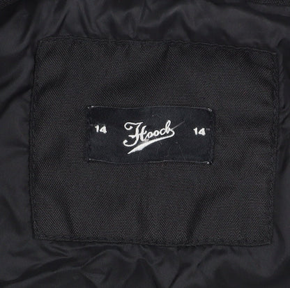 Womens UK Size 14 HOOCH Black Puffer Jacket